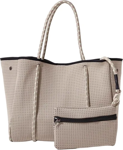 Vista 19 de POPUPS Bolso grande de neopreno para mujer - Bolso de mano de diseñador para todos los días, para el trabajo, la playa y viajes con bolsillos
