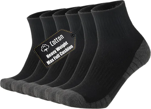 Vista 13 de ONKE Calcetines de corte bajo para hombre, ejercicio atlético, correr Negro1