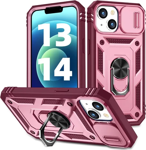 Vista 18 de Korecase Diseño para iPhone 12 Pro Max Kickstand Funda con cubierta de cámara de grado militar Caída de doble capa de cuerpo completo Protección a