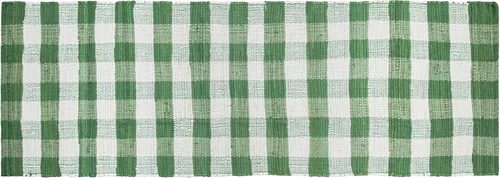 Vista 12 de GLAMBURG Alfombra de cuadros de búfalo de algodón lavable, tapete de bienvenida a cuadros tejida a mano 18x30 para cocina, baño, porche, lavandería