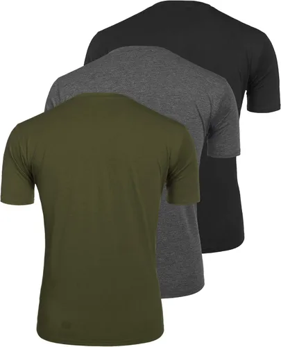 Vista 5 de COOFANDY Paquete de 3 camisetas Henley de manga corta para hombre, estilo casual, básicas, de verano, con bolsillo