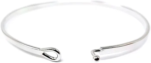 Vista 2 de By you - Brazalete con gancho, pulsera delgada grabada con un mensaje positivo e inspirador