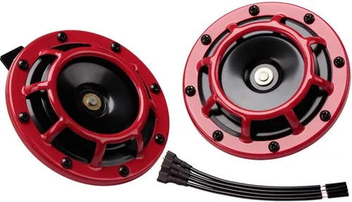 Vista 2 de FARBIN Bocina de coche para Toyota, Lexus, Subaru, bandera roja y otras series de modelos, bocinas gemelas de metal de tono alto/bajo de 12 V