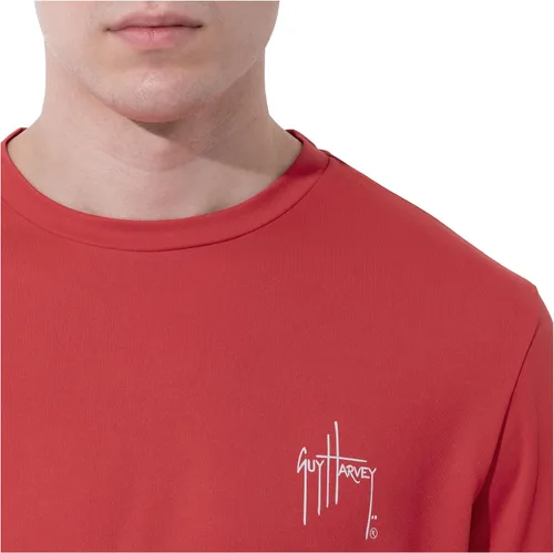 Vista 4 de Guy Harvey Camisa de protección solar de rendimiento de manga larga para hombre UPF 50+
