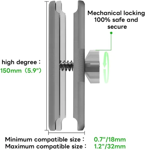 Vista 2 de FANAUE Brazo de doble zócalo: longitud completa de 5.9 pulgadas, compatible con componentes de bola de tamaño B de 1 pulgada (DA-150)