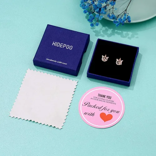Vista 7 de Regalos para el día de San Valentín para niños y niñas, aretes de plata de ley S925, chapados en orooro rosa, aretes de unicornio con circonita