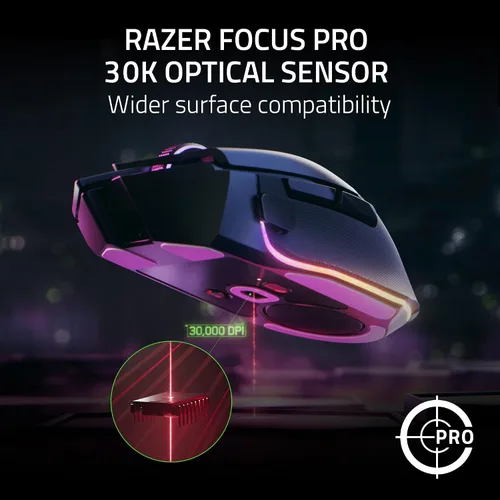 Vista 5 de Razer Basilisk V3 Pro - Mouse ergonómico inalámbrico personalizable para juegos (renovado)