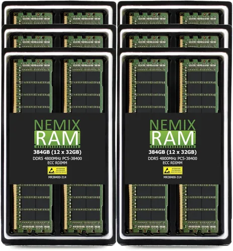 Vista 16 de NEMIX RAM Kit de memoria de servidor registrado DDR5 4800MHZ PC5-38400 1Rx4 1.1V CL40 288-PIN ECC RDIMM compatible con ASUS 2U4N Servidor