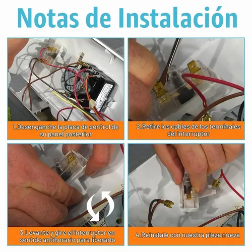 Vista 7 de WE4M416 Secadora Push to Start Interruptor apto para GE Hotpoint Kenmore Dryer