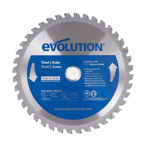 Vista 6 de Evolution Power Tools 5-3/8BLADEST Hoja de sierra de corte de acero, 5-3/8 pulgadas x 30 dientes