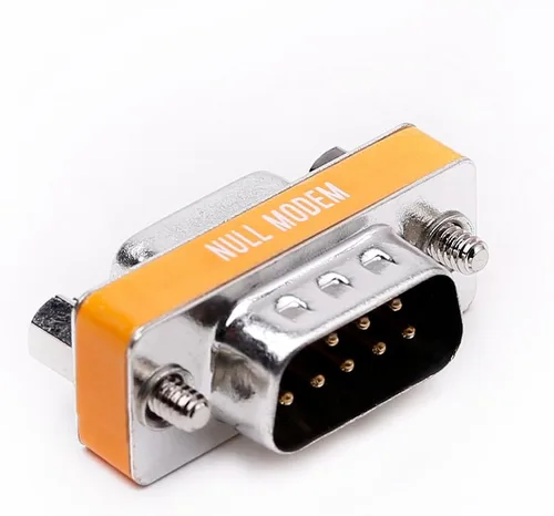 Vista 2 de Adaptador de módem nulo DB9 macho a hembra Slimline Data Transfer Serial Port Adapter 10 Pack