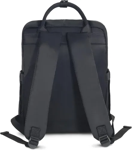 Vista 6 de Bevalsa Mochila Kawaii para niñas y niños, linda mochila Ita con corazón japonés, mochila escolar para adolescentes y niñas con bonitos pines, Negro