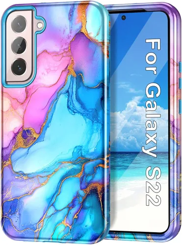 Vista 19 de Lamcase Funda para Galaxy S24 FE, resistente a prueba de golpes, híbrida de policarbonato duro, TPU suave, protección contra caídas de tres capas