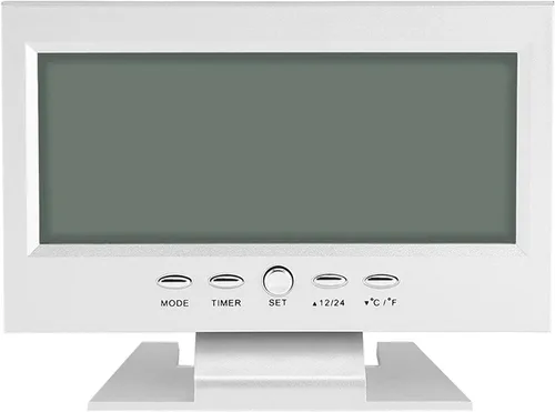 Vista 2 de Reloj digital, relojes para dormitorios, reloj digital de temperatura, cargador USB con sensor de sonido digital LCD, reloj despertador