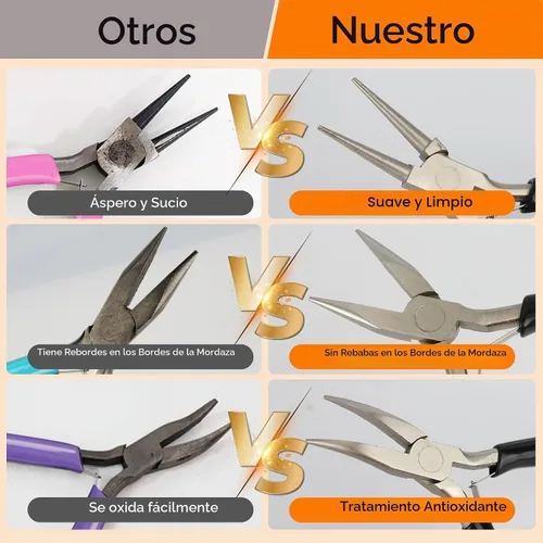 Vista 3 de Juego de 10 alicates de joyería para la fabricación de joyas, reparación y envoltura de alambre