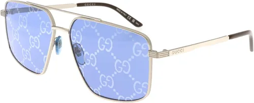 Vista 2 de Gucci GG0941S SilverBlue Silver Logo 6015145 hombres Gafas de sol