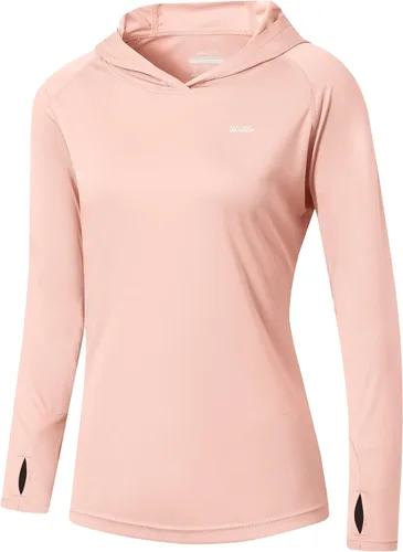 Vista 34 de Willit - Sudadera con capucha y protección solar FPU 50+ para mujer, camiseta de manga larga con FPS, ligera, para exteriores, senderismo, pesca