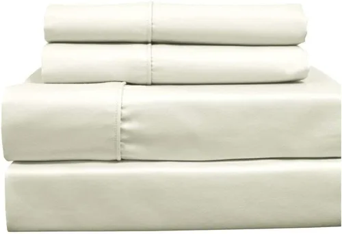 Vista 13 de Royal Hotel Bedding Sábanas de algodón pesado, juego de sábanas de 4 piezas, 100% algodón de 250 hilos, bolsillo profundo, satén sólido