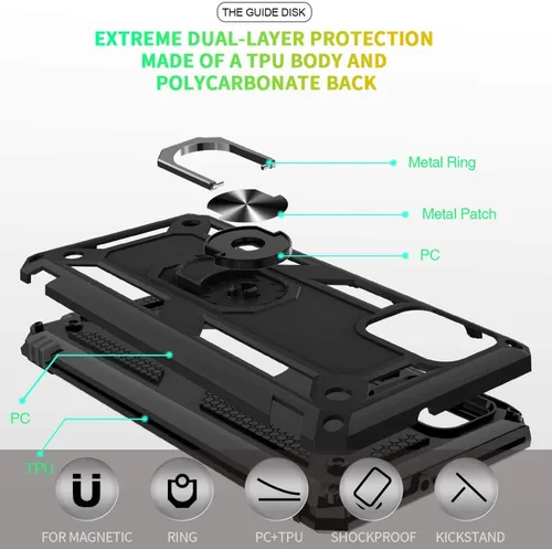 Vista 4 de TJS Funda para teléfono compatible con Samsung Galaxy A71 5G/A91/M80s (no compatible con Galaxy A71 4G/Verizon Galaxy A71 5G UW), con protector