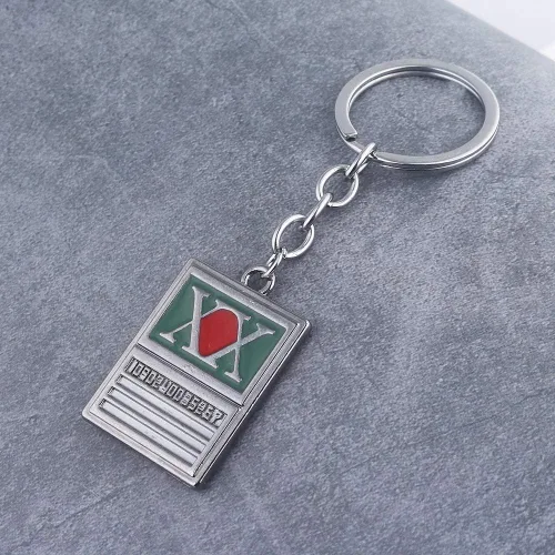 Vista 6 de HxH Hunter License Keychain - Hunter Killua GON Anime Key Chain - Halloween Cosplay Gifts for Kids Girls Teens Women Men