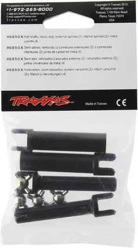 Vista 2 de Traxxas 6850X - Medio eje resistente con juntas en U de metal (2 interiores, 2 exteriores)