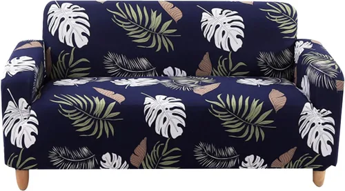 Vista 2 de Dephora - Funda súper elástica para sofá, antideslizante, de elastano, suave, estampado, protector de muebles lavable con 2 fundas de almohada