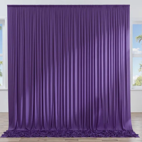 Vista 54 de Cortinas de fondo negras negras sin arrugas para fiestas, cortinas de tela gruesa para telón de fondo de fotos para cumpleaños, bodas, baby shower
