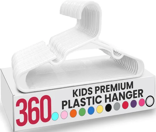 Vista 14 de Utopia Home Paquete de 20 Perchas para Niños - Perchas de Plástico para Bebé de 11.5 Pulgadas para Armario - Perchas para Niños para Ropa y Percha