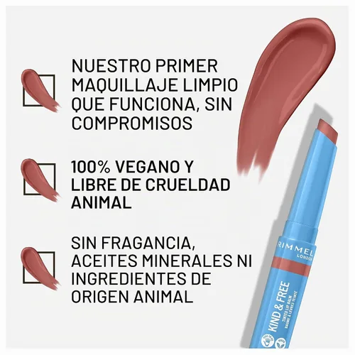 Vista 6 de Rimmel Kind & Free Bálsamo labial tintado, 002 Apricot Beauty, 1.7g (0.05 oz)