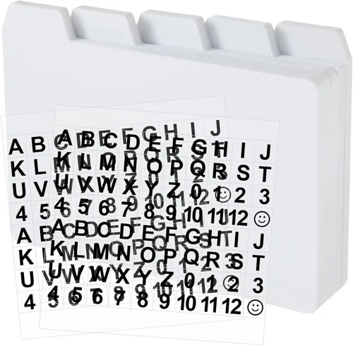 Vista 9 de Lewtemi 50 separadores de tarjetas de índice de 3 x 5 pulgadas, separadores de tarjetas de índice con tarjetas guía con 2 calcomanías de números