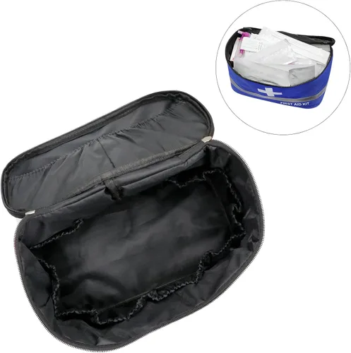 Vista 6 de Faylapa Bolsa vacía de primeros auxilios, 10.2 x 5.5 x 5.5 pulgadas, bolsa portátil de almacenamiento médico de primeros auxilios para exteriores
