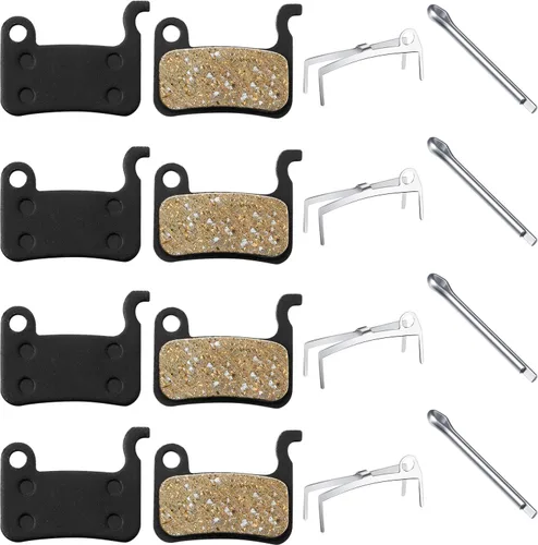 Vista 4 de Boao 4 pares de pastillas de freno de resina – Pastillas de freno de disco de bicicleta compatibles con Shimano Deore XT XTR LX SLX Hone Alfine Saint