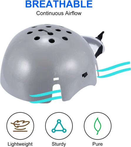 Vista 4 de uxcell 2 piezas de inserción de gorra de béisbol, de ABS, gorra de seguridad ligera con correa ajustable para protección de la cabeza