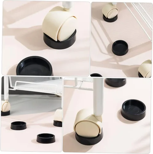 Vista 6 de DOITOOL 2 sets protectores de patas de silla accesorios muebles ruedas tazas para suelos duros ruedas de goma 2 unids*2