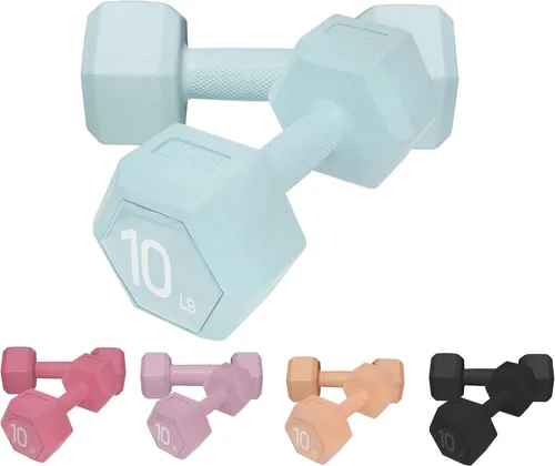 Vista 7 de Dumbbell Hand Weight Sets - Exercise & Fitness Free Weights for Women & Men Home Gym Equipment Workouts Strength Training Negro
