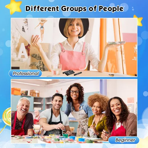 Vista 7 de Geyoga 36 piezas de colores pastel al óleo negros a granel para artistas