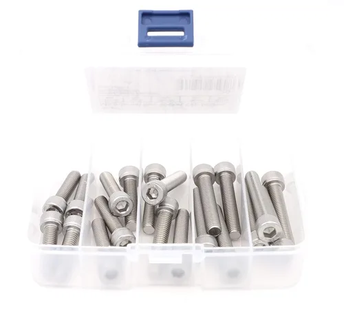Vista 149 de iexcell Kit de tornillos de cabeza hexagonal de acero inoxidable 304, 100 unidades M2 x 0.157 in, paso de rosca de 0.016 in
