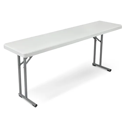 Vista 15 de OEF Furnishings OEFBT-SEM1872 Mesa plegable de seminario industrial de calidad comercial con parte superior gruesa moldeada por soplado y patas