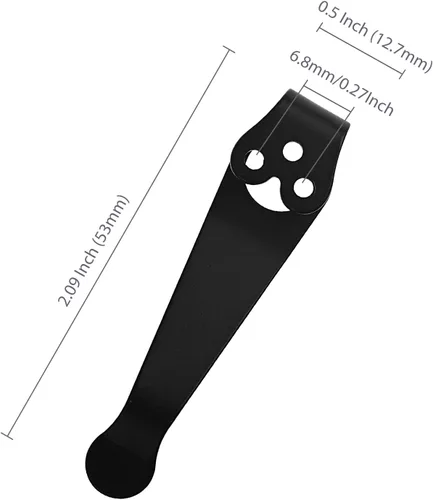Vista 2 de A.I.FORCE Clip de bolsillo de transporte profundo con 3 tornillos para Negro