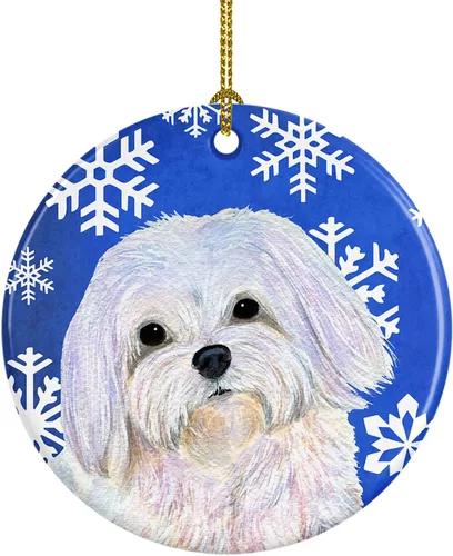 Vista 388 de Caroline's Treasures Cavalier Spaniel - Adorno de cerámica para colgar en el árbol de Navidad, para el hogar, Navidad, fiestas, regalo, 3 pulgadas