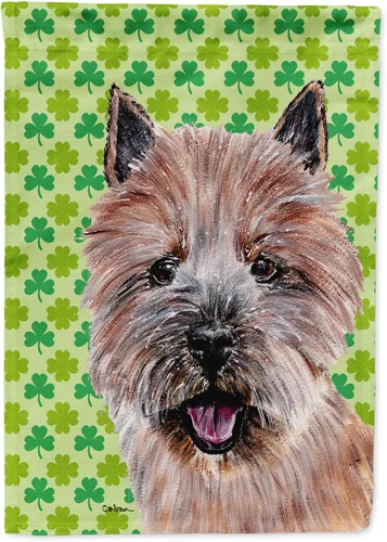 Vista 103 de Caroline's Treasures SS4442GF Affenpinscher Bandera de jardín con retrato de trébol del día de San Patricio para buzón, bandera decorativa