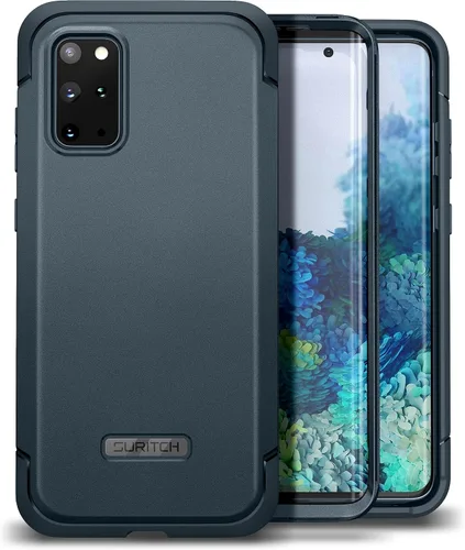Vista 8 de SURITCH Funda para Samsung Galaxy S20 Plus, marco frontal extra, resistente y a prueba de golpes, con protector de pantalla integrado para Samsung