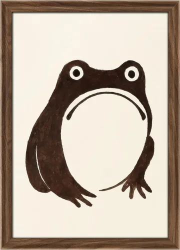 Vista 287 de MUDECOR Lienzo enmarcado prémium para pared, pinos nevados en bosque de invierno, ilustraciones modernas, arte contemporáneo, escénico, divertido