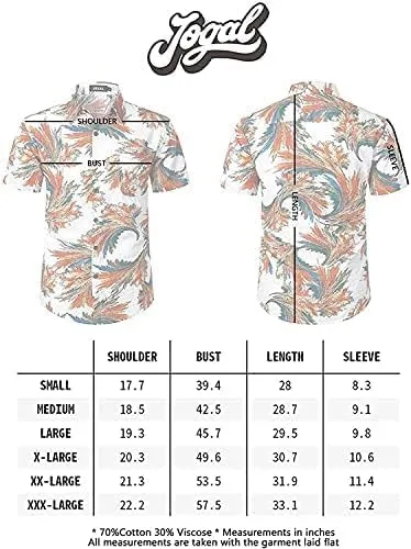 Vista 7 de JOGAL Camisa hawaiana de manga corta con botones para hombre