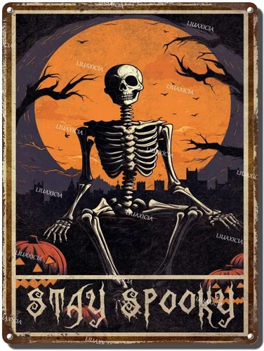 Vista 9 de Letrero decorativo de metal Salem Sanctuary for Wayward Cats Cat Halloween para bares, restaurantes, bares, hoteles, zoológicos, cafeterías, 8.00 x