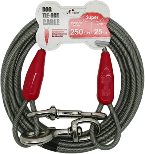 Vista 14 de Petest Cable de amarre reflectante de 15 pies para perros pequeños de hasta 35 libras