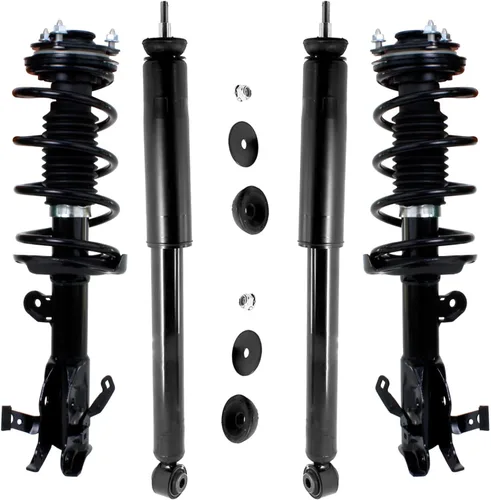 Vista 32 de Detroit Axle - Kit de 4 puntales para Ford Escape 2014-2019, 2 amortiguadores traseros ensamblaje 2 puntales delanteros y resortes helicoidales 2015