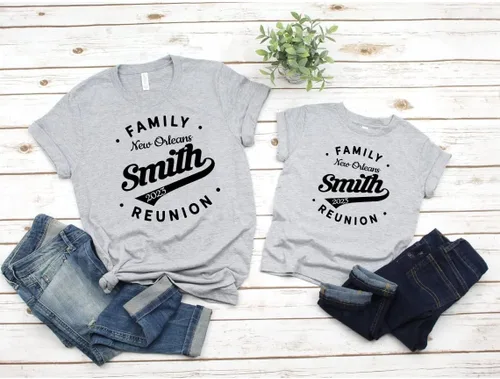 Vista 2 de Family Reunion Shirts, Bulk Reunion Shirt, Matching Reunion Shirts, Family Shirts, Reunited Shirts, Family Vacation, Personalized D8