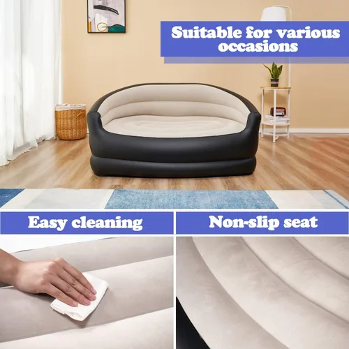 Vista 3 de Sofá inflable de aire, silla inflable para exteriores y sala de estar