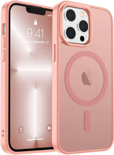 Vista 161 de zapica Funda magnética para iPhone Air, con protector de pantalla de vidrio templado, compatible con MagSafe, translúcida mate, a prueba de golpes